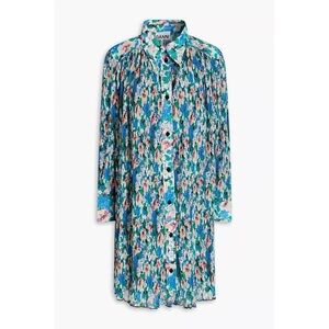 Ganni Pleated Georgette Dress